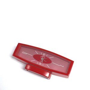 Miniature Red Mini Retro TV style clock, QUARTZ Japan Movement, La Brea, New